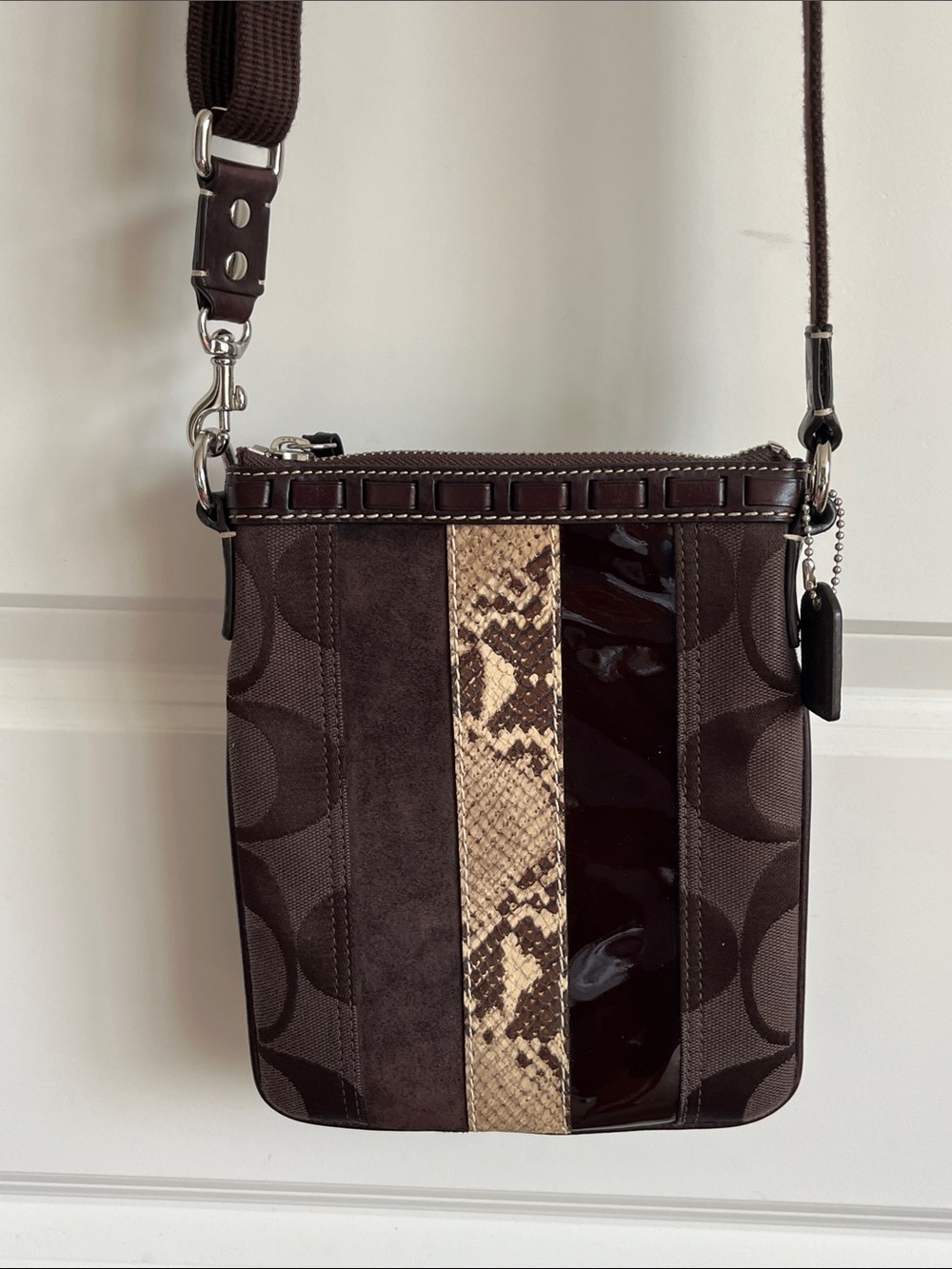 Y2K Coach Patchwork Crossbody Velvet Snake (Style #10266)